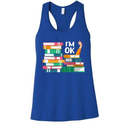 Reading Book Lovers I'm Ok National Book Lovers Day Cute Gift Women's Racerback Tank