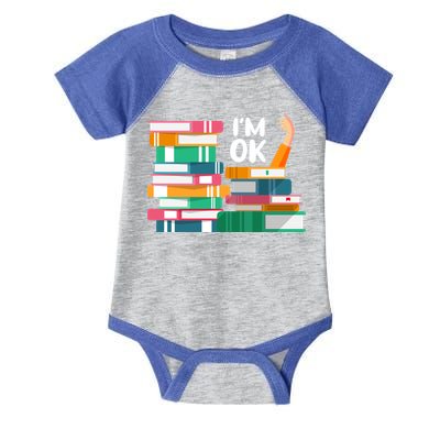 Reading Book Lovers I'm Ok National Book Lovers Day Cute Gift Infant Baby Jersey Bodysuit