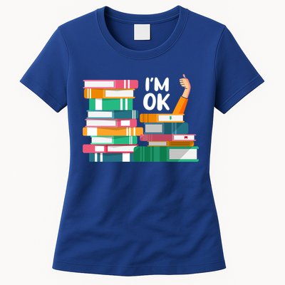 Reading Book Lovers I'm Ok National Book Lovers Day Cute Gift Womens T-Shirt