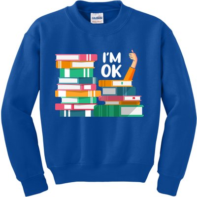 Reading Book Lovers I'm Ok National Book Lovers Day Cute Gift Kids Sweatshirt