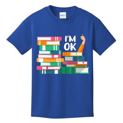 Reading Book Lovers I'm Ok National Book Lovers Day Cute Gift Kids T-Shirt