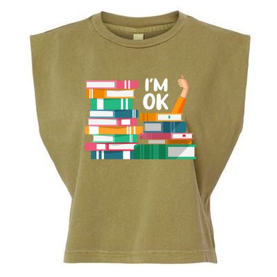 Reading Book Lovers I'm Ok National Book Lovers Day Cute Gift Garment-Dyed Women's Muscle Tee