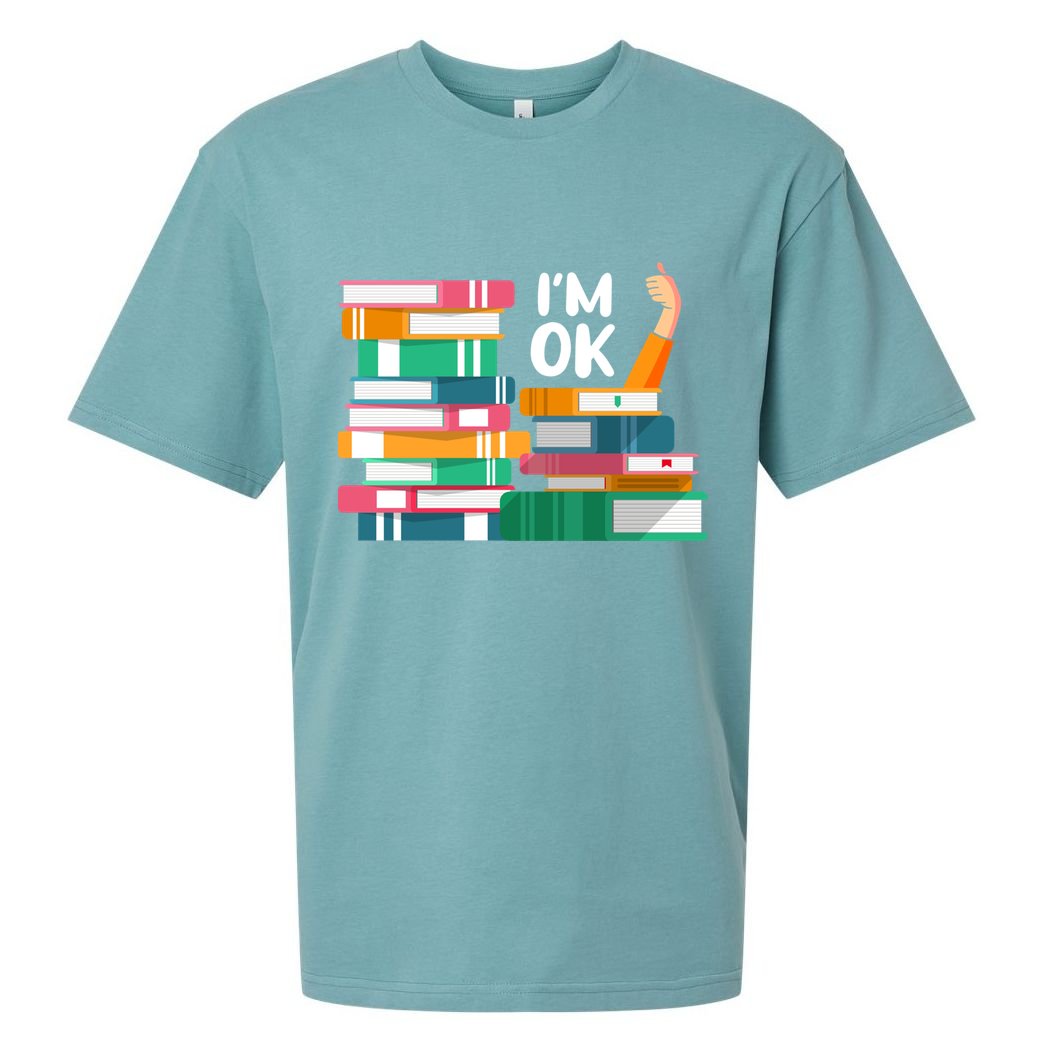 Reading Book Lovers I'm Ok National Book Lovers Day Cute Gift Sueded Cloud Jersey T-Shirt