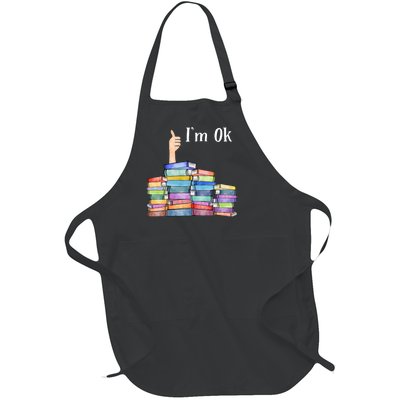 Reading Book Lovers Im Ok National Book Lovers Day Full-Length Apron With Pockets