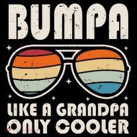 Retro Bumpa Like A Grandpa Only Cooler Funny Fathers Day Full-Length Apron With Pockets