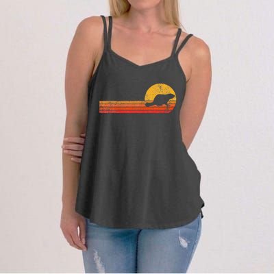 Retro Beaver Lover Funny Beaver Vintage Women's Strappy Tank