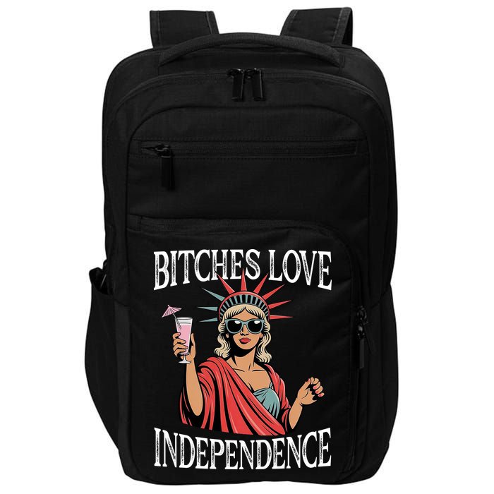 Retro Bitches Love Independence Funny Impact Tech Backpack