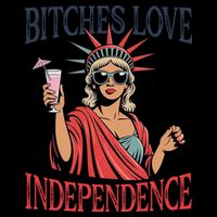 Retro Bitches Love Independence Funny Mug