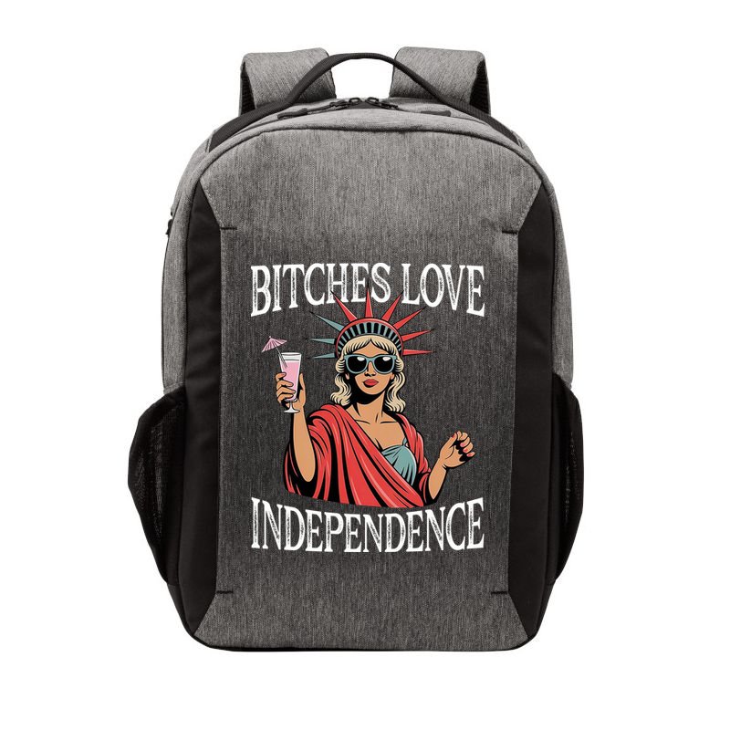 Retro Bitches Love Independence Funny Vector Backpack