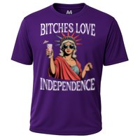 Retro Bitches Love Independence Funny Cooling Performance Crew T-Shirt