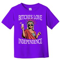 Retro Bitches Love Independence Funny Toddler T-Shirt