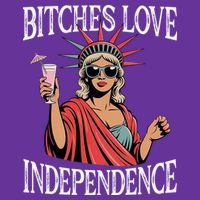 Retro Bitches Love Independence Funny Visor