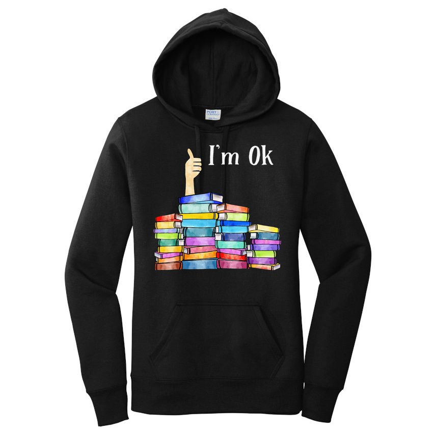 Reading Book Lovers I'm Ok National Book Lovers Day Women's Pullover Hoodie