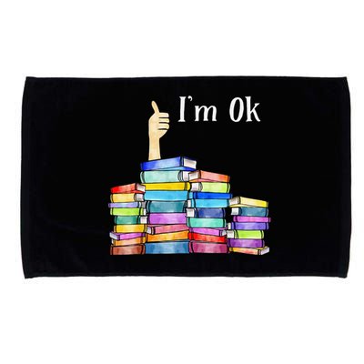 Reading Book Lovers I'm Ok National Book Lovers Day Microfiber Hand Towel