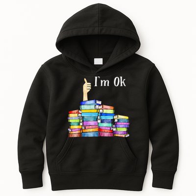 Reading Book Lovers I'm Ok National Book Lovers Day Kids Hoodie
