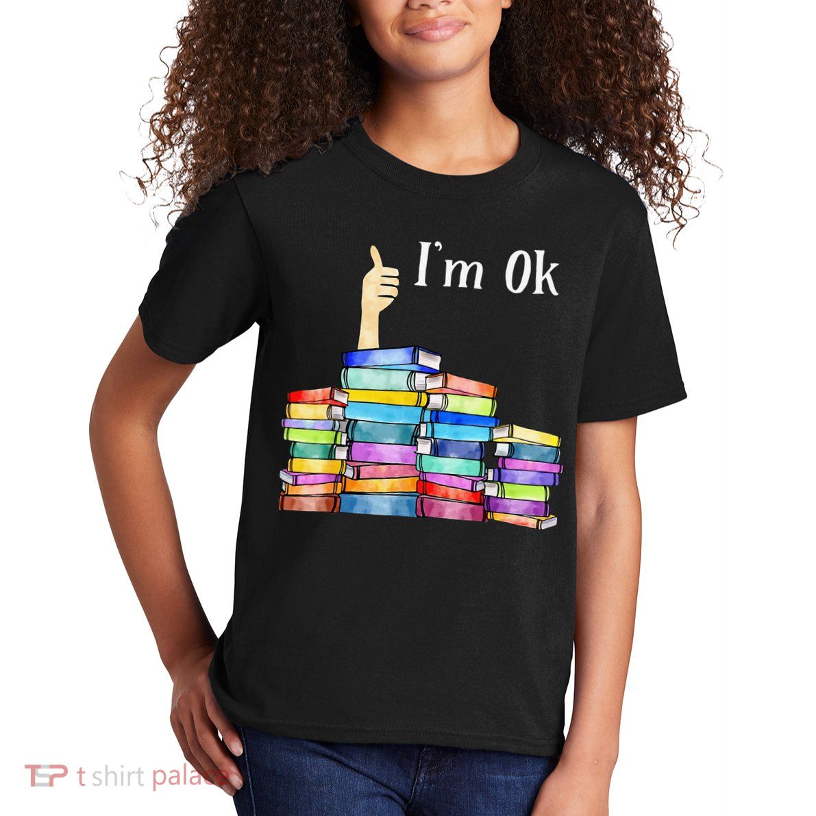 Reading Book Lovers I'm Ok National Book Lovers Day Kids T-Shirt