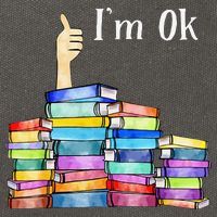 Reading Book Lovers I'm Ok National Book Lovers Day Cotton Canvas Backpack