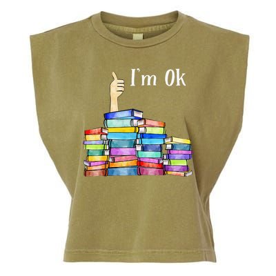 Reading Book Lovers I'm Ok National Book Lovers Day Garment-Dyed Women's Muscle Tee