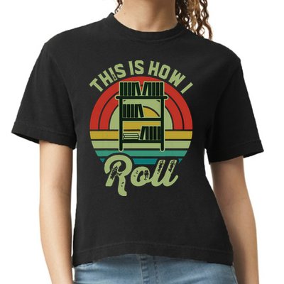 Retro Book Librarian This Is How I Roll Book Comfort Colors Boxy T-Shirt