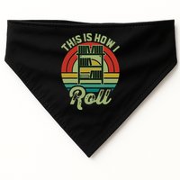 Retro Book Librarian This Is How I Roll Book USA-Made Doggie Bandana