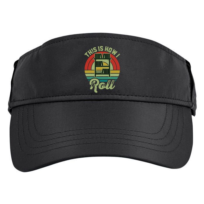 Retro Book Librarian This Is How I Roll Book Adult Drive Performance Visor