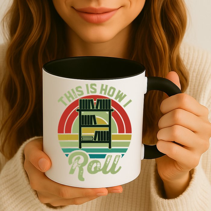Retro Book Librarian This Is How I Roll Book Mug
