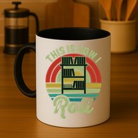 Retro Book Librarian This Is How I Roll Book Mug