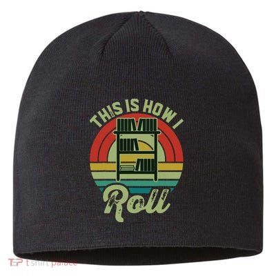 Retro Book Librarian This Is How I Roll Book Sustainable Beanie