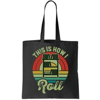 Retro Book Librarian This Is How I Roll Book Bag