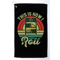 Retro Book Librarian This Is How I Roll Book Golf Towel
