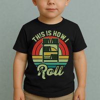 Retro Book Librarian This Is How I Roll Book Toddler T-Shirt