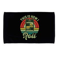 Retro Book Librarian This Is How I Roll Book Microfiber Hand Towel