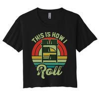 Retro Book Librarian This Is How I Roll Book Crop Top