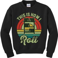 Retro Book Librarian This Is How I Roll Book Kids Sweatshirt