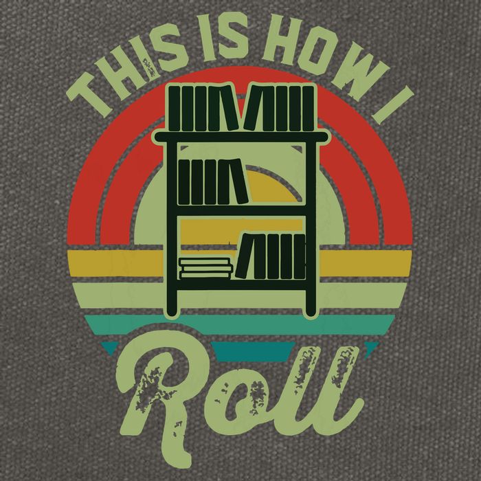 Retro Book Librarian This Is How I Roll Book Cotton Canvas Backpack
