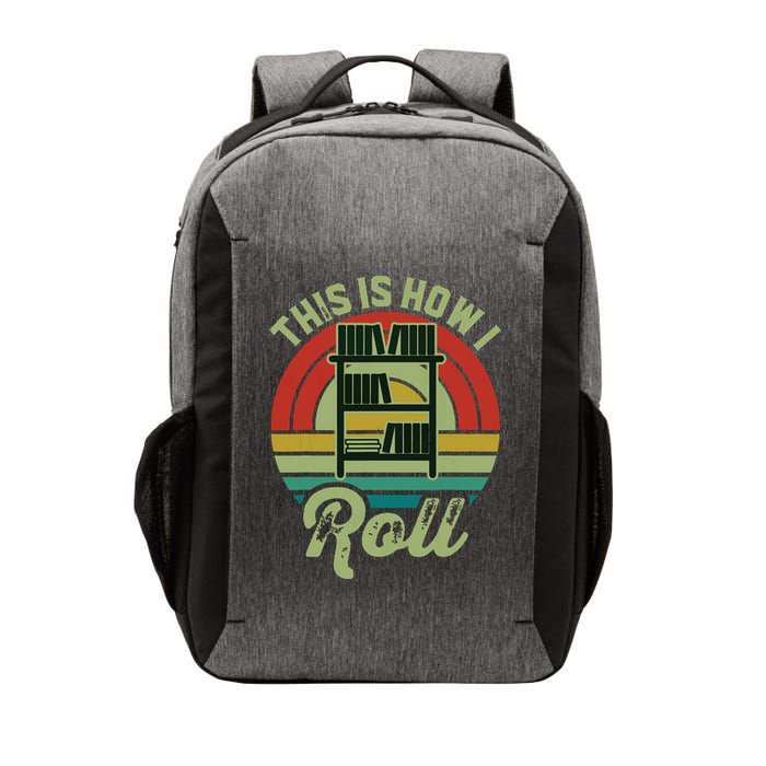 Retro Book Librarian This Is How I Roll Book Vector Backpack