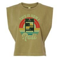 Retro Book Librarian This Is How I Roll Book Garment-Dyed Women's Muscle Tee