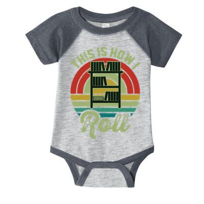 Retro Book Librarian This Is How I Roll Book Infant Baby Jersey Bodysuit