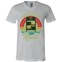 Retro Book Librarian This Is How I Roll Book V-Neck T-Shirt