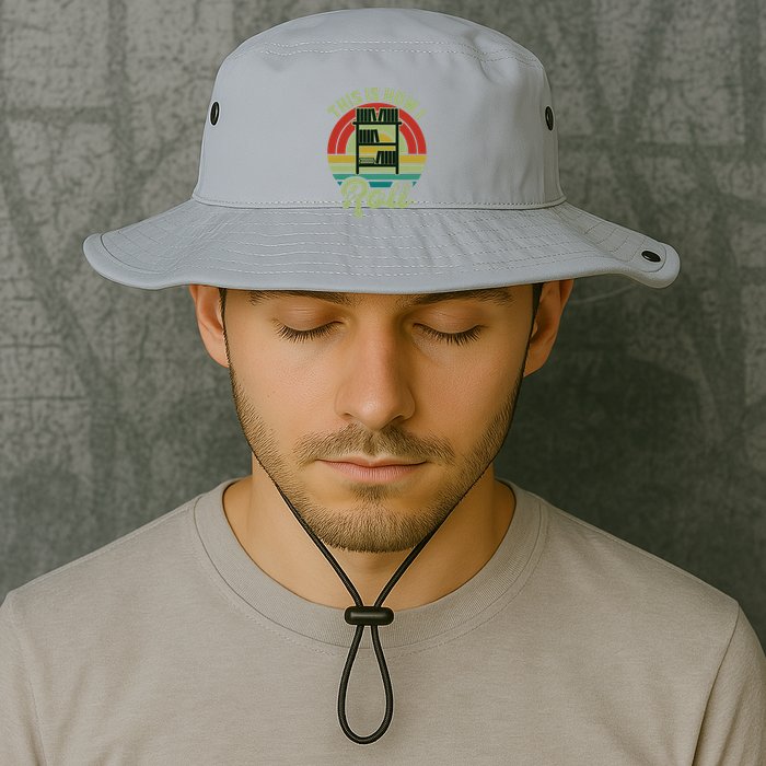 Retro Book Librarian This Is How I Roll Book Bucket Hat