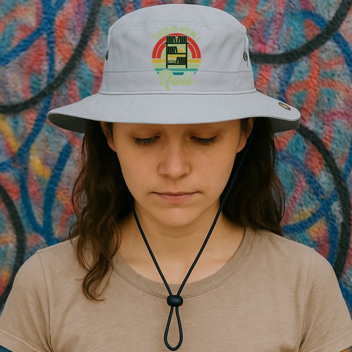Retro Book Librarian This Is How I Roll Book Bucket Hat