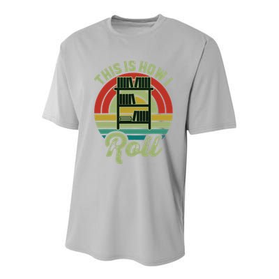 Retro Book Librarian This Is How I Roll Book Youth Performance Sprint T-Shirt