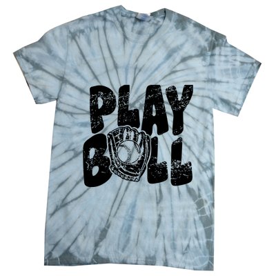 Retro Baseball Lover Team Sport Play Ball Baseball Game Day Tie-Dye T-Shirt