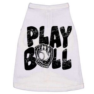 Retro Baseball Lover Team Sport Play Ball Baseball Game Day Doggie Tank