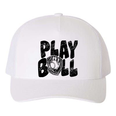 Retro Baseball Lover Team Sport Play Ball Baseball Game Day Yupoong Adult 5-Panel Trucker Hat