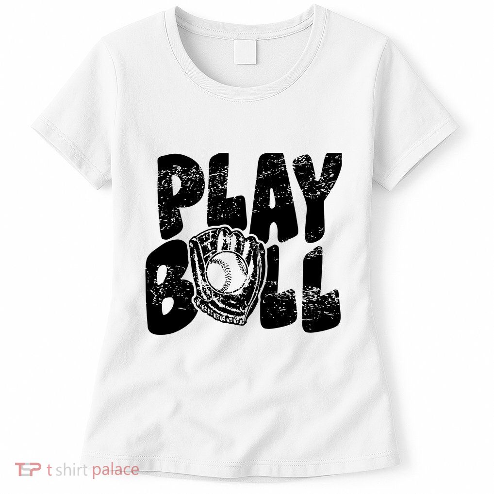 Retro Baseball Lover Team Sport Play Ball Baseball Game Day Womens T-Shirt
