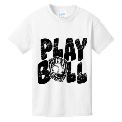 Retro Baseball Lover Team Sport Play Ball Baseball Game Day Kids T-Shirt