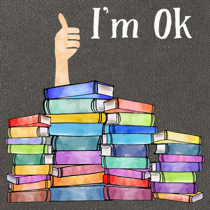 Reading Book Lovers I'm Ok National Book Lovers Day Cotton Canvas Backpack