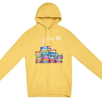 Reading Book Lovers Im Ok National Book Lovers Day Premium Pullover Hoodie