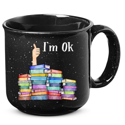 Reading Book Lovers Im Ok National Book Lovers Day 15oz Campfire Ceramic Mug